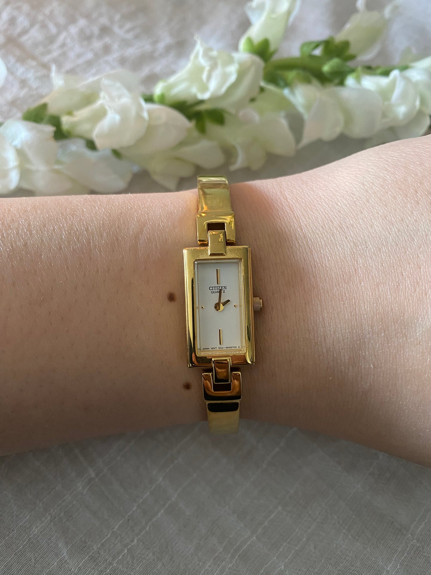Gold Tone Citizen Ladies Analog Watch