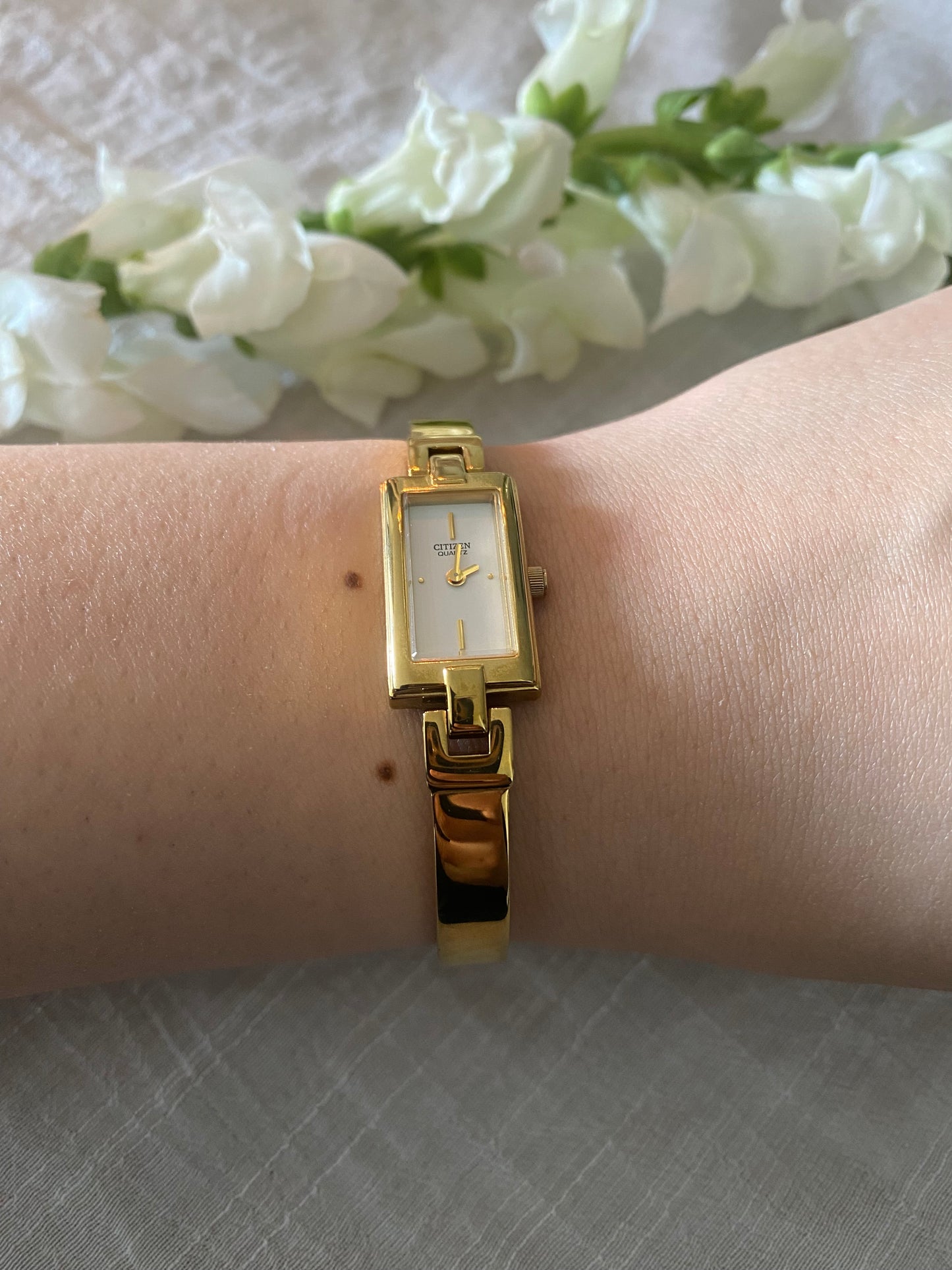 Gold Tone Citizen Ladies Analog Watch