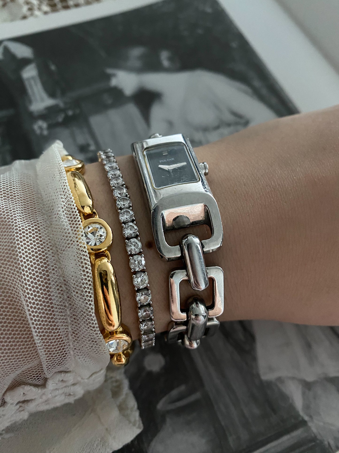Silver-tone Pulsar Ladies Watch