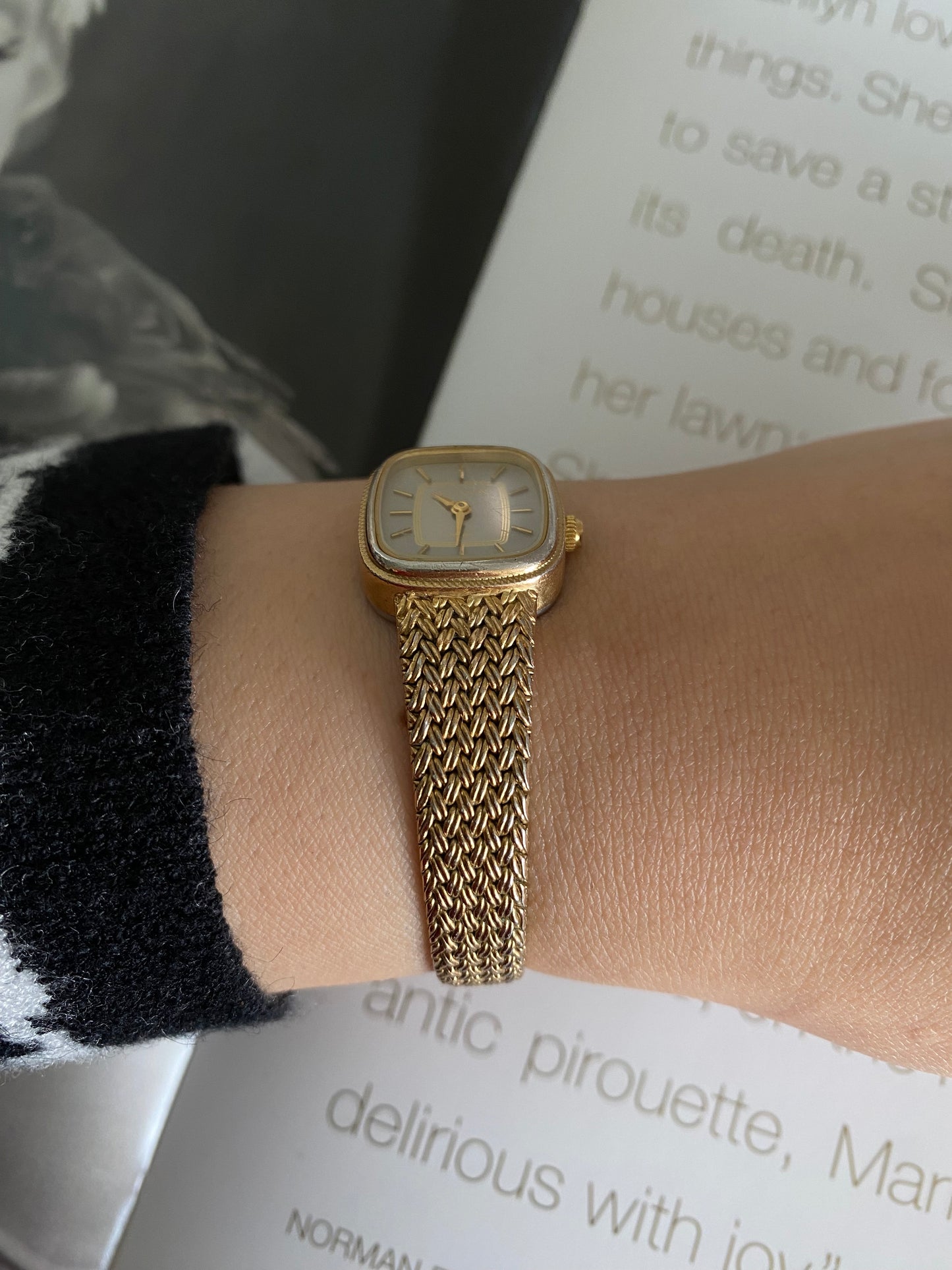 Vintage 1980s Accutron by Bulova Gold Tone Ladies Watch