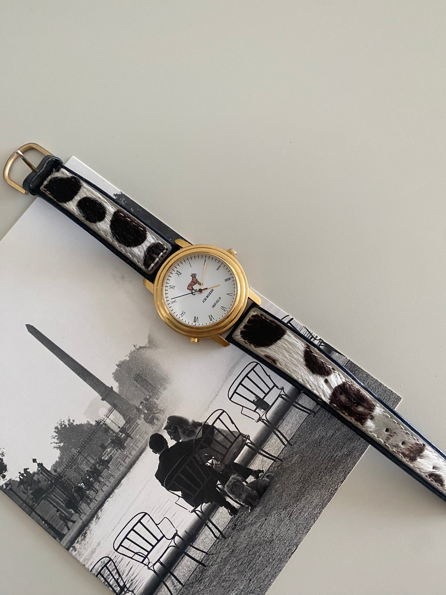 Rare 1995 Unisex Joe Boxer Cow hide Watch