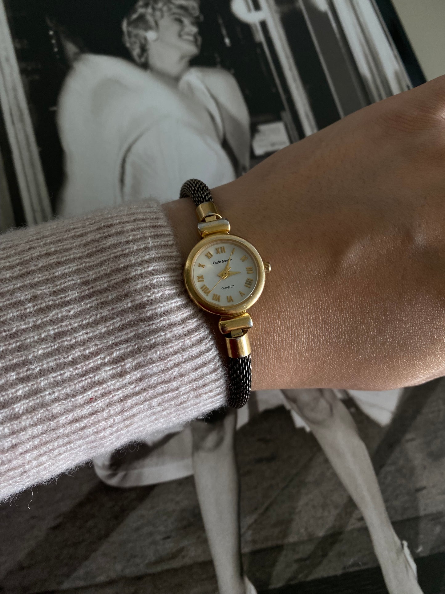 Gorgeous Vintage Emile Martin Gold tone Ladies Watch from the 1990s