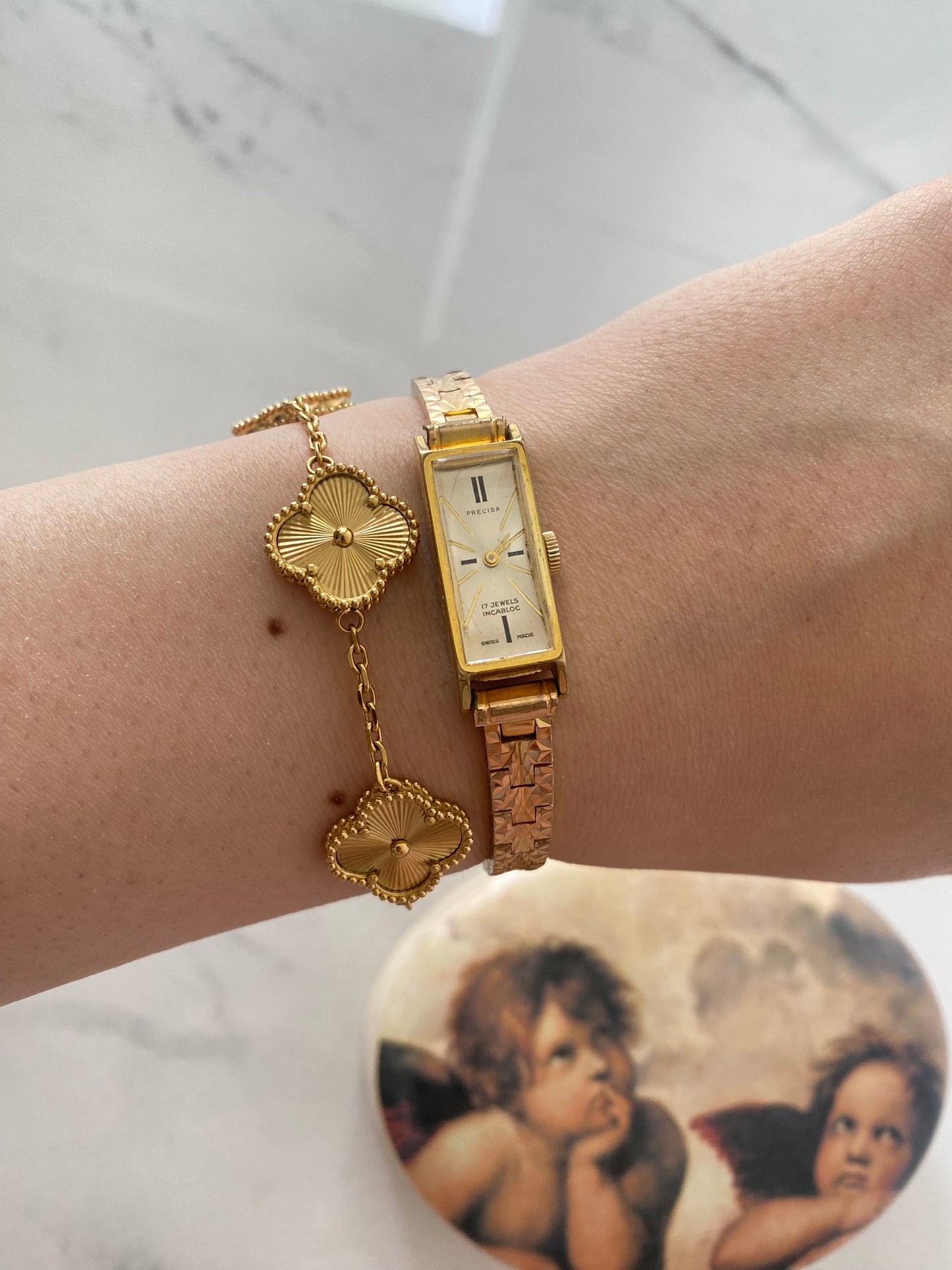 Vintage Gold Plated Dainty Precisa ladies Watch