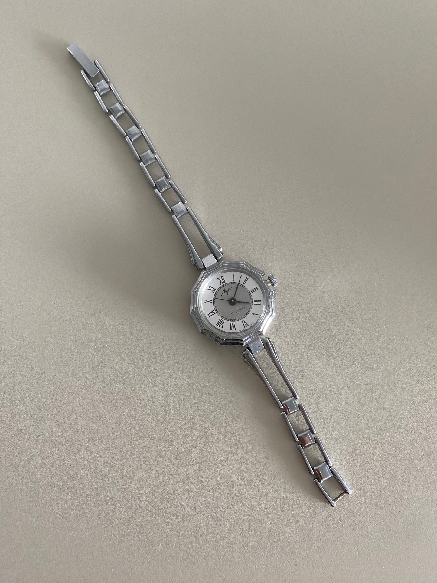 Exquisite Vintage Luch Soviet USSR Ladies Mechanical Watch - 1970s