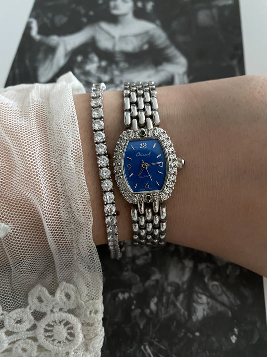 Vintage Osirock Blue Dial Ladies Cocktail Watch