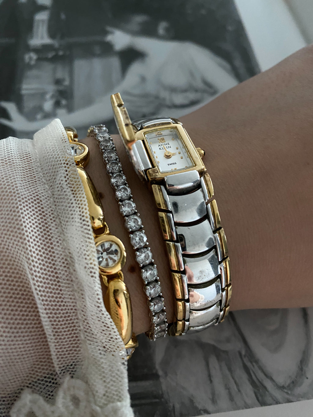 Vintage hidden peekaboo Anne Klein Ladies Watch