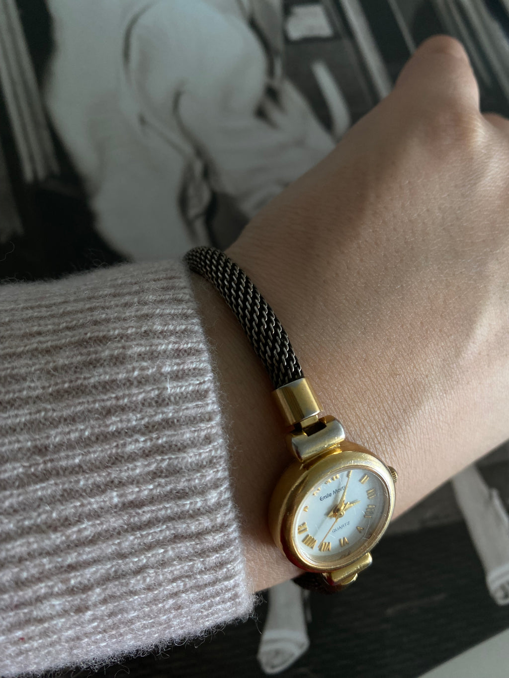 Gorgeous Vintage Emile Martin Gold tone Ladies Watch from the 1990s
