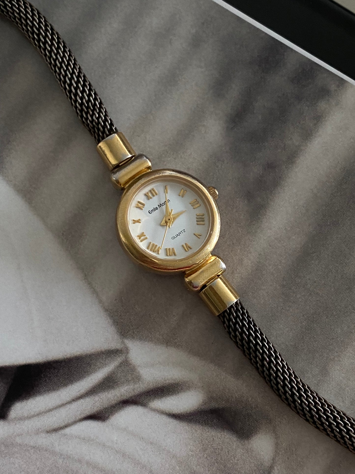 Gorgeous Vintage Emile Martin Gold tone Ladies Watch from the 1990s