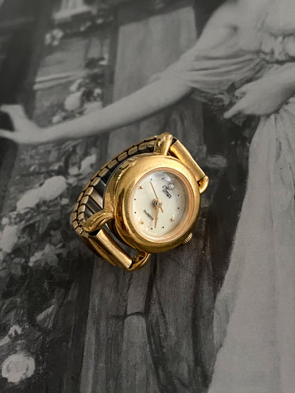 Gold tone Timex Ring Watch