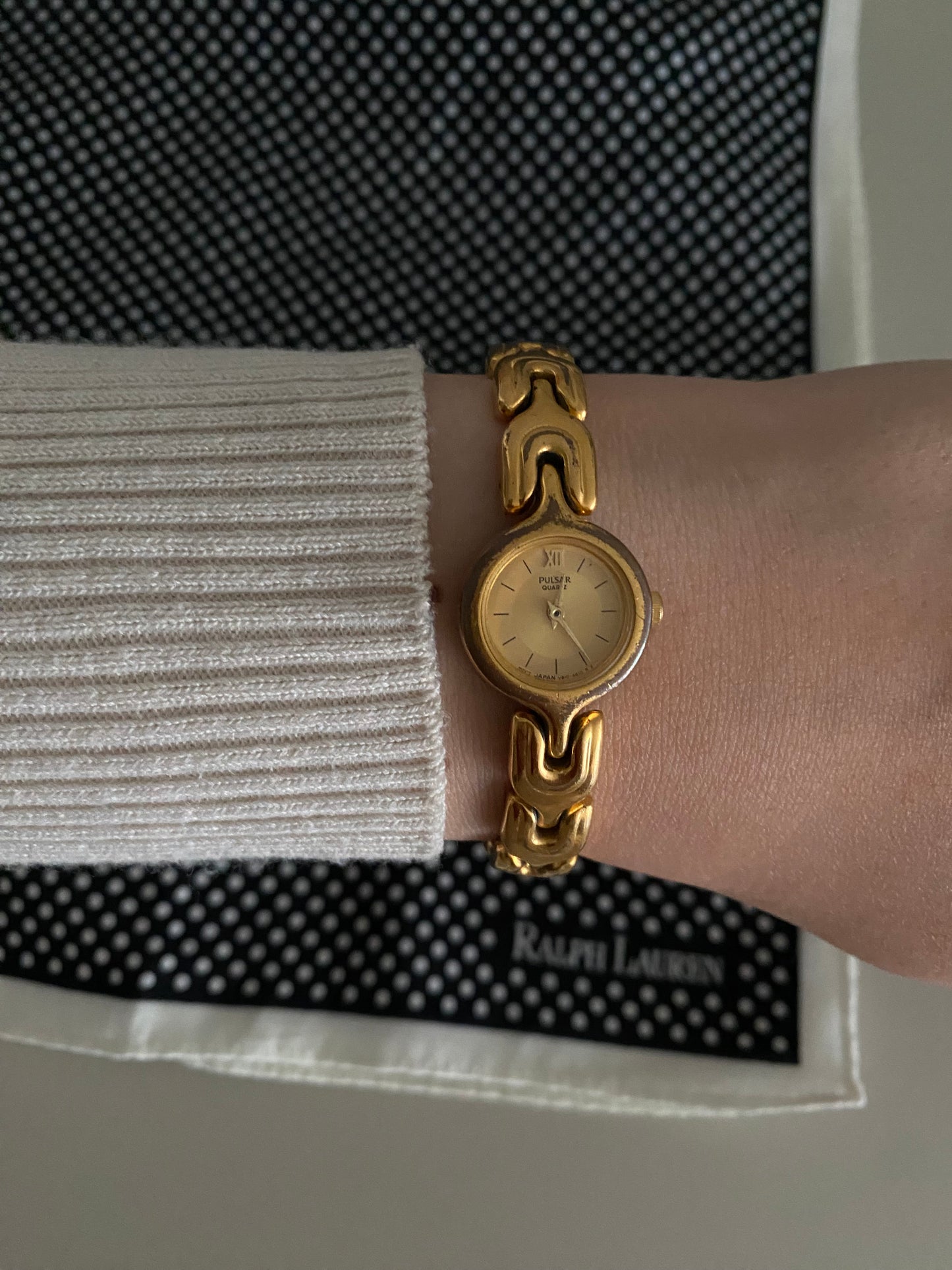 Vintage Pulsar Gold tone Ladies Watch from the 1980s