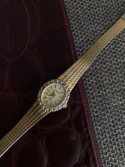 Vintage 1980s Crystal Bezel Cardinal Ladies Cocktail Watch